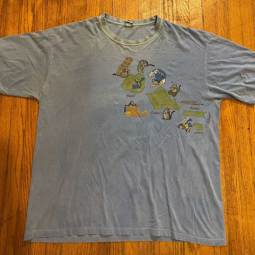 Crazy Shirts B. Kilban Hawaii Wrap Around Graphic T-Shirt Mens XXL Vintage 1980s